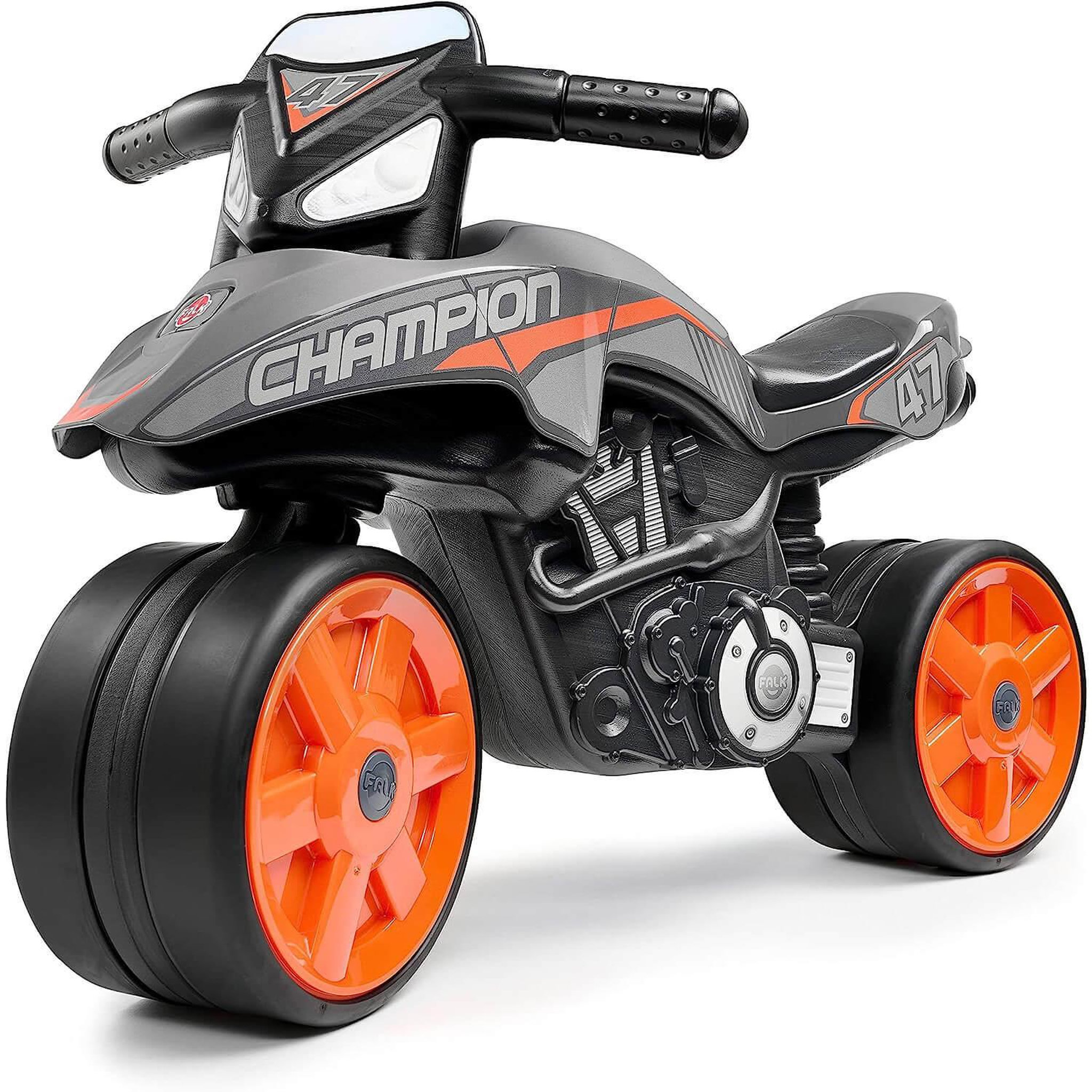 Voir la diapositive 1 : Falk / Falquet Porteur Moto Street champion : Gris anthracite - orange
