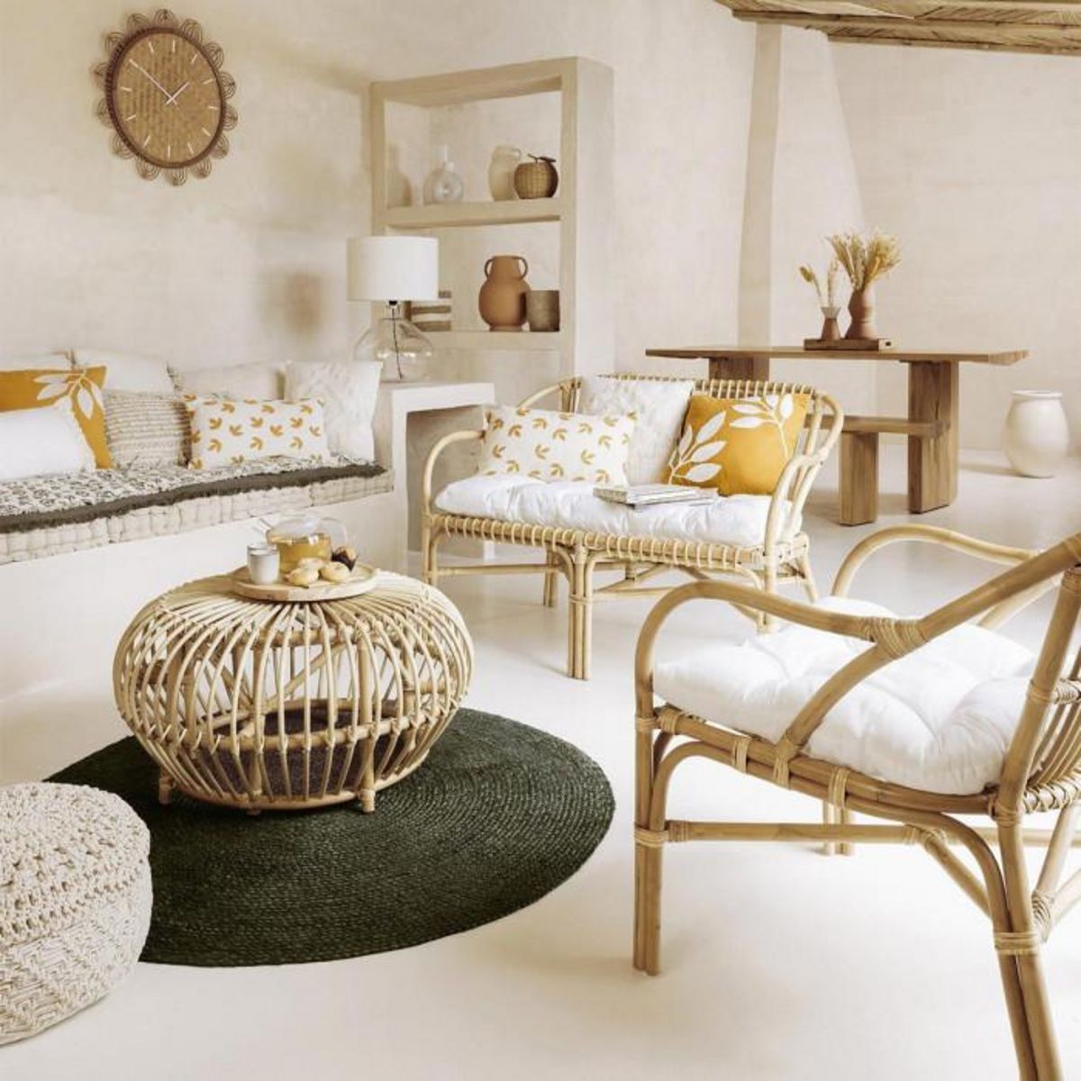 Paris Prix Table Basse en Rotin  Neta  73cm Naturel