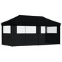 Voir la diapositive 5 : VIDAXL Tente de reception pliable escamotable 3 parois laterales noir