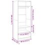 Voir la diapositive 6 : VIDAXL Garde-robe blanc 80x50x200 cm bois d'ingenierie
