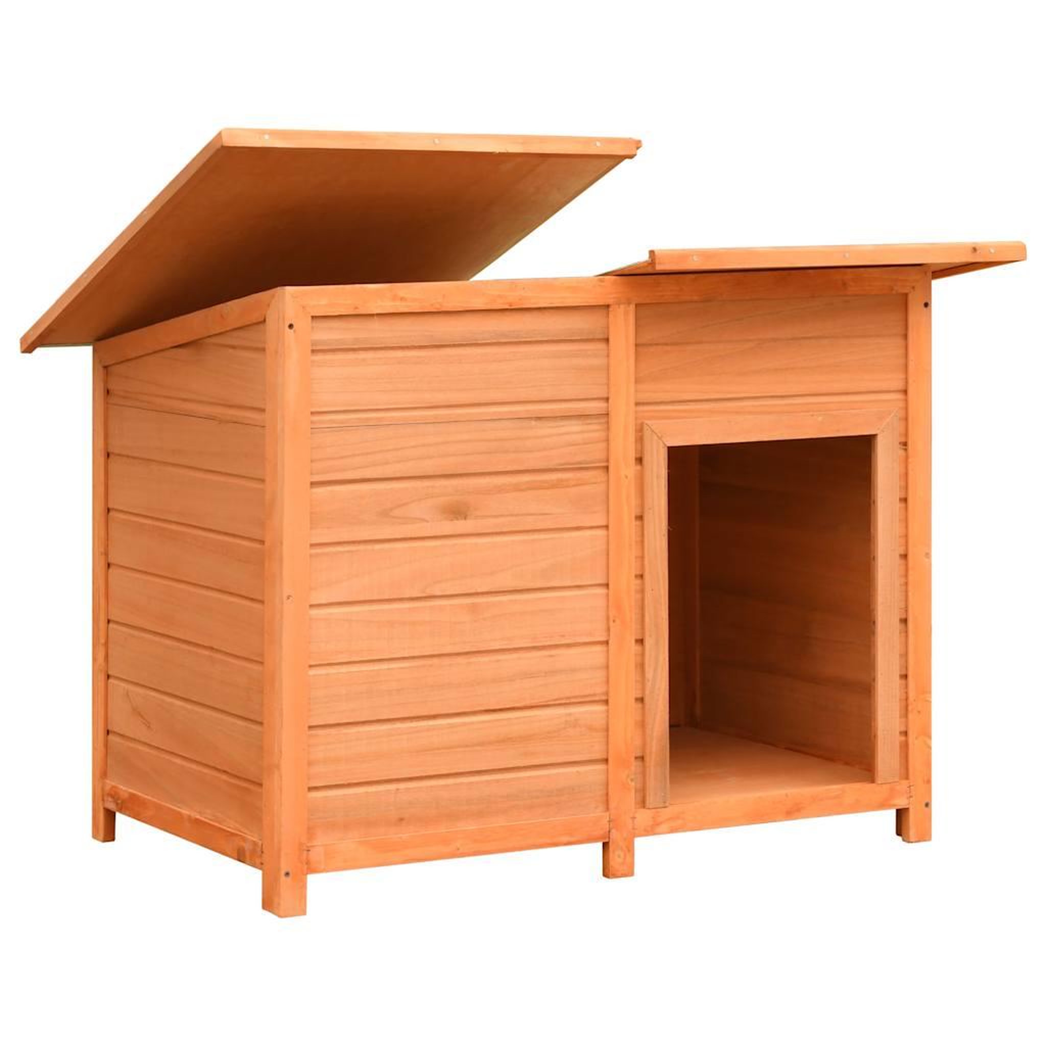 Voir la diapositive 3 : VIDAXL Niche pour chiens bois de pin et de sapin solide 120x77x86 cm