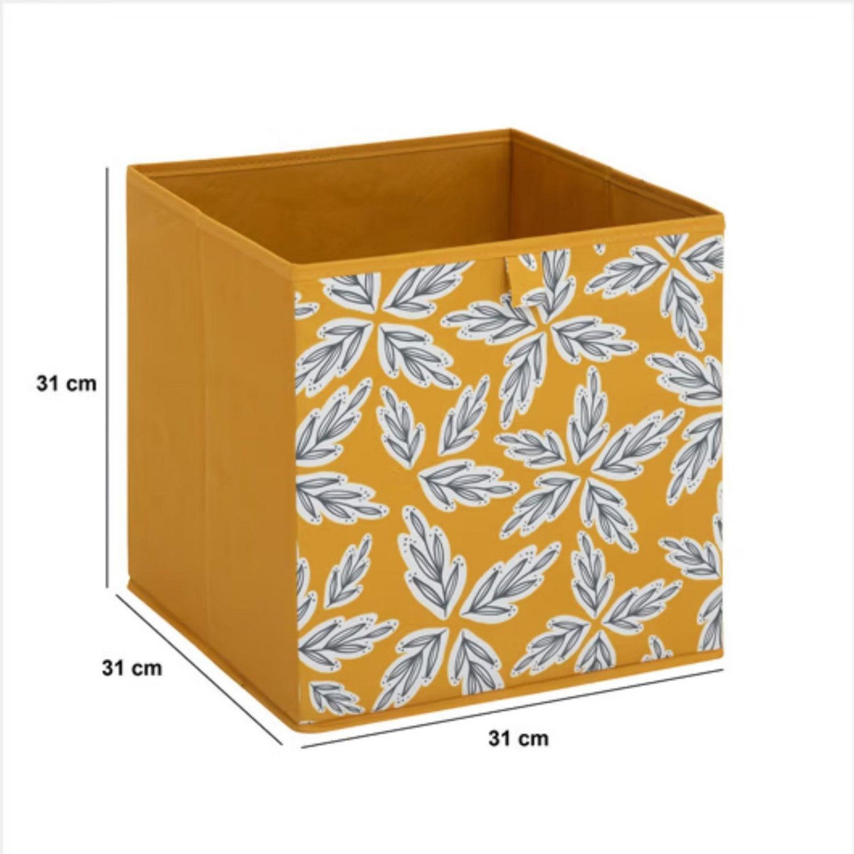 FIVE Lot de 6 boites de rangement FOLIA - L. 31 x l.31 x H. 31 cm - Jaune