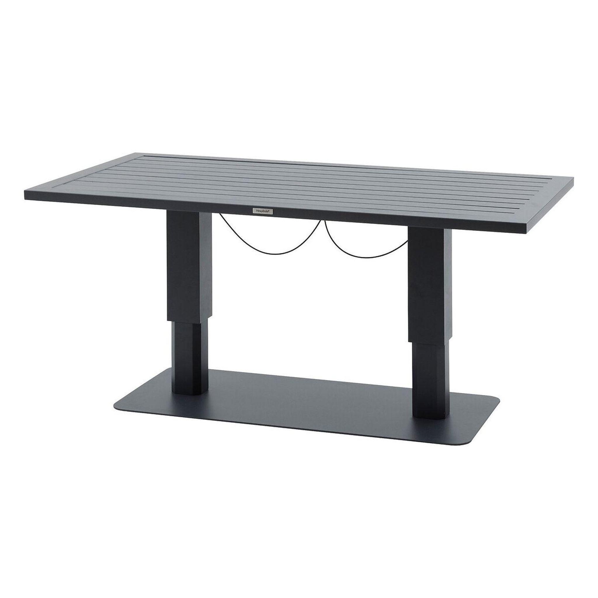 HESPERIDE Table de jardin relevable rectangulaire en aluminium salimia - gris graphite