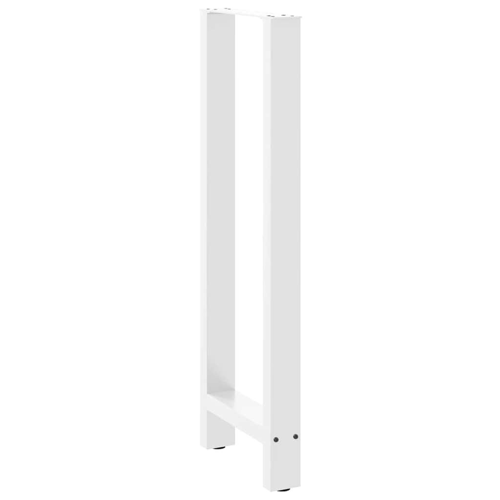 Voir la diapositive 4 : VIDAXL Pieds de table basse blanc 2 pcs 40x(110-111) cm acier