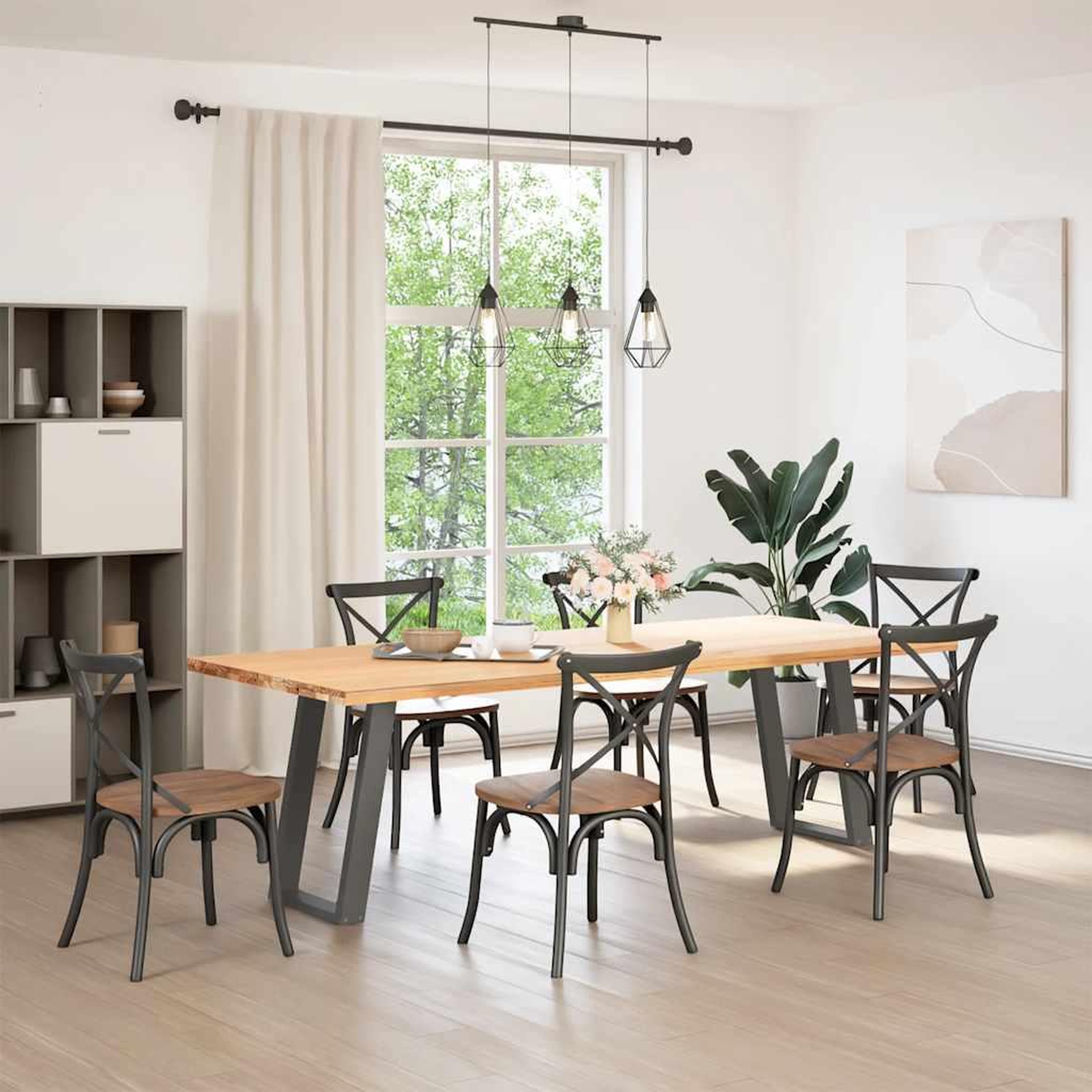 Voir la diapositive 3 : VIDAXL Pieds de table a manger forme de U 2 pcs 60x(72-73) cm acier