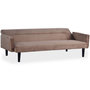 Voir la diapositive 3 : Paris Prix Canapé Convertible en Velours  Romeo  182cm Taupe