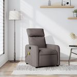 VIDAXL Fauteuil de massage inclinable Taupe Tissu