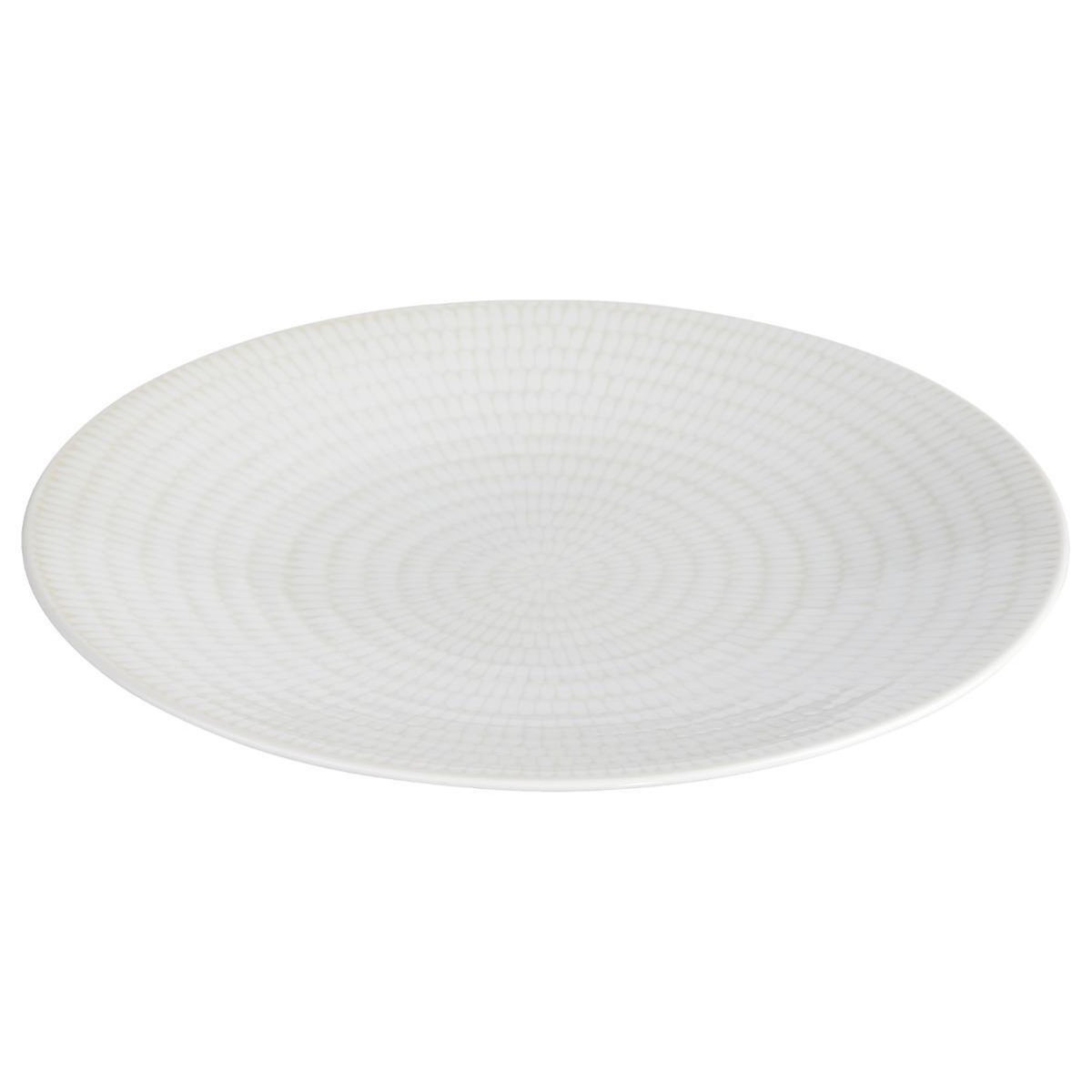 SECRET DE GOURMET Lot de 6 Assiettes à Dessert  Rice  21cm Blanc