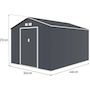 Voir la diapositive 3 : Habitat et Jardin Abri de jardin métal  Vegas - 15 m² - Gris