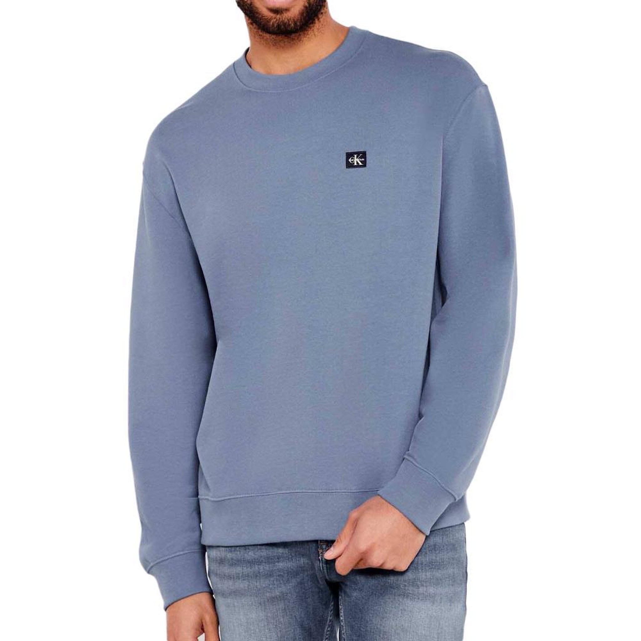 Voir la diapositive 1 : CALVIN KLEIN JEANS Sweat Bleu Homme Calvin Klein Jeans Badge Terry