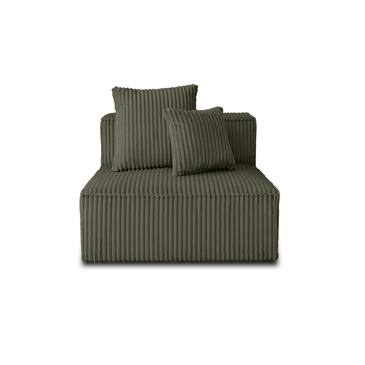 LISA DESIGN Colombine - module d'assise - en velours côtelé grosses côtes