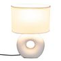 Voir la diapositive 2 : ATMOSPHERA Lampe à Poser Ronde  Baru  25cm Blanc Mat