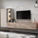 Paris Prix Ensemble Meuble TV Design  Clare  240cm Beige & Naturel