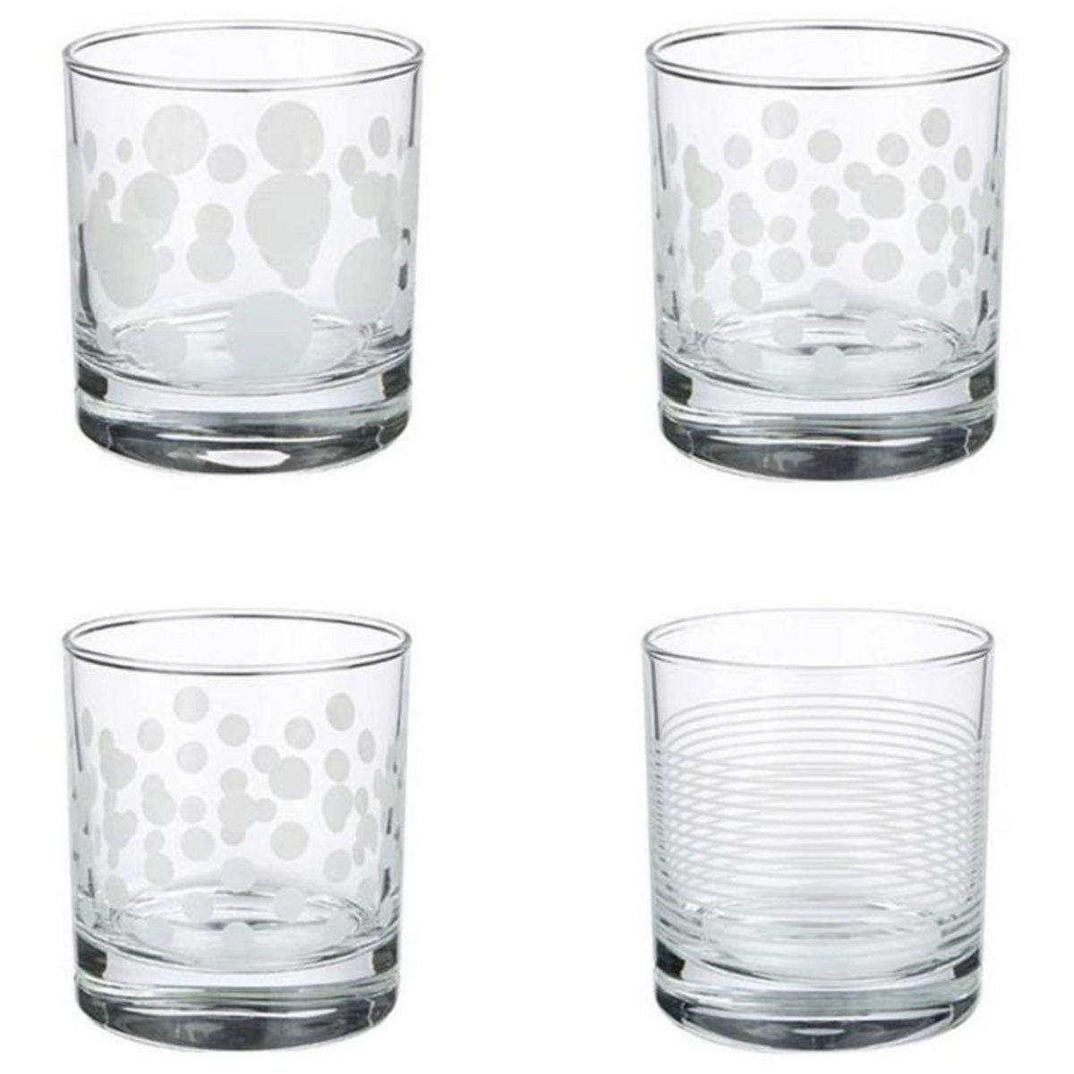 SECRET DE GOURMET Lot de 4 Gobelets à Eau  Toni'eau  30cl Transparent