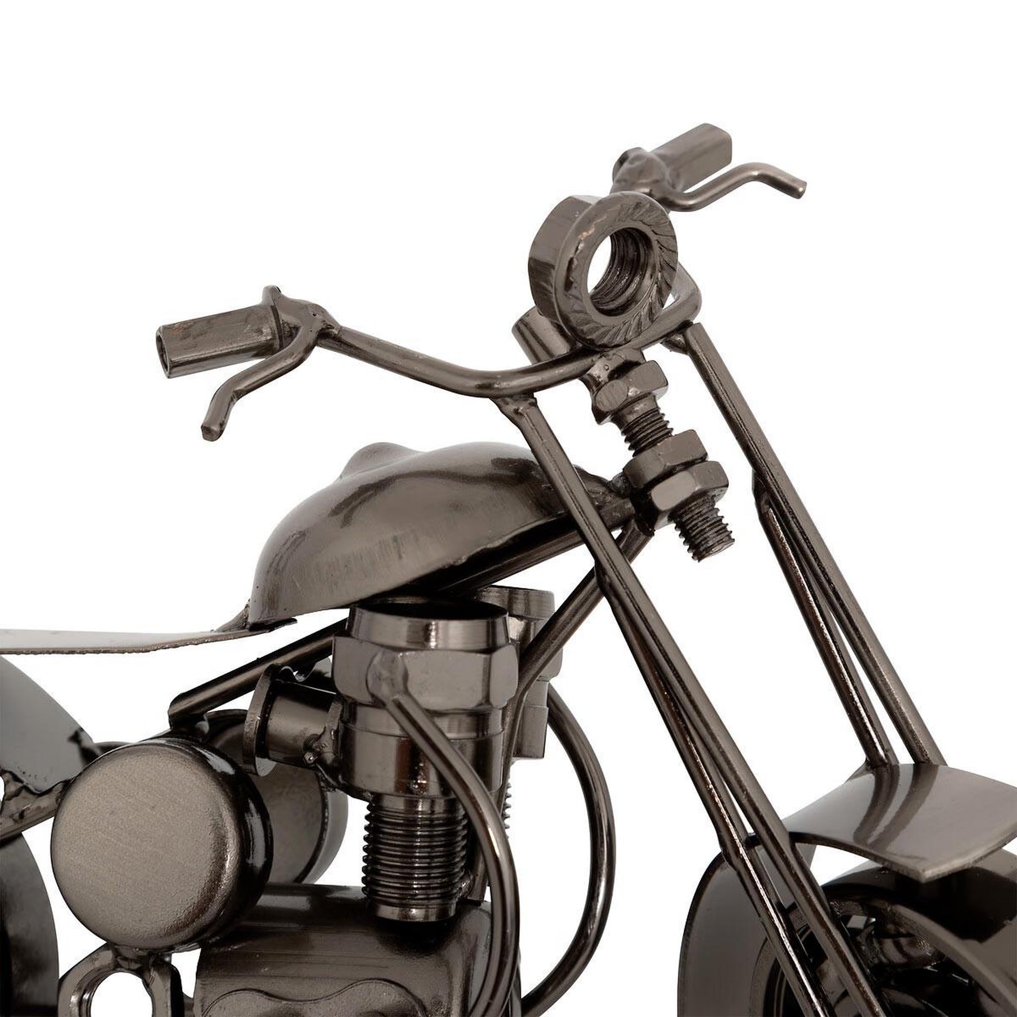 Voir la diapositive 2 : ATMOSPHERA Décoration Moto en Métal  Imran  20cm Argent