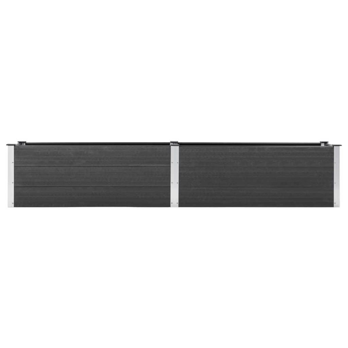 VIDAXL Lit sureleve de jardin 200x50x54 cm WPC Gris