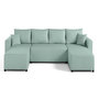 Voir la diapositive 1 : BEST MOBILIER Regala - canapé panoramique - 7 places - convertible avec coffre - en tissu