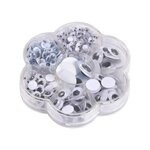 Paris Prix Lot de 336 Yeux Mobiles  Boîte Fleur  17cm Blanc