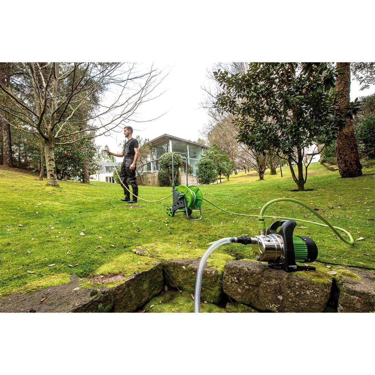 VITO Tuyau arrosage tressé 50 mètres Ø 19 mm 3/4  Pression 20 bar Souple VITO