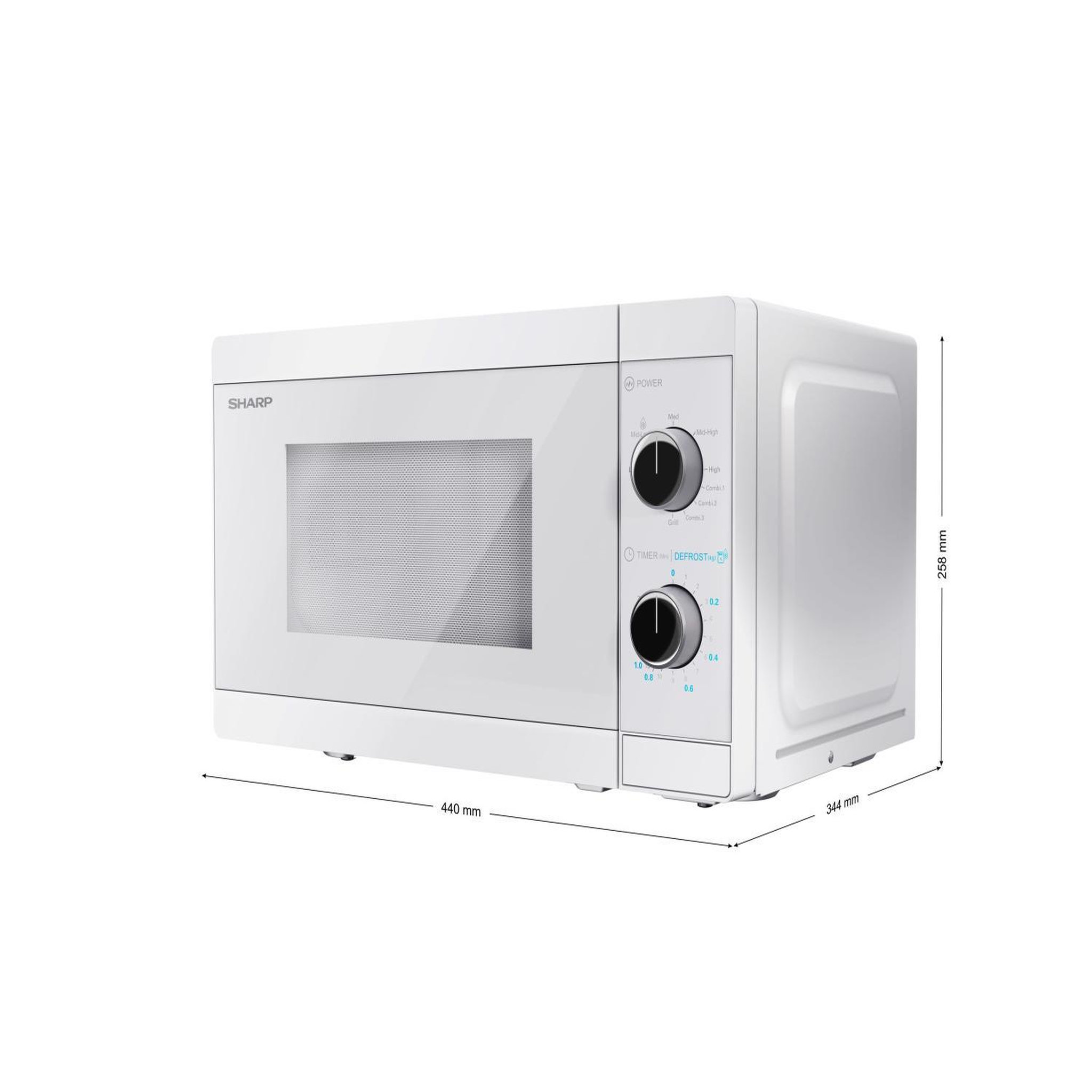 Voir la diapositive 3 : Sharp Four à micro-ondes avec gril sharp yc-mg01e-c 20 l 800 w blanc