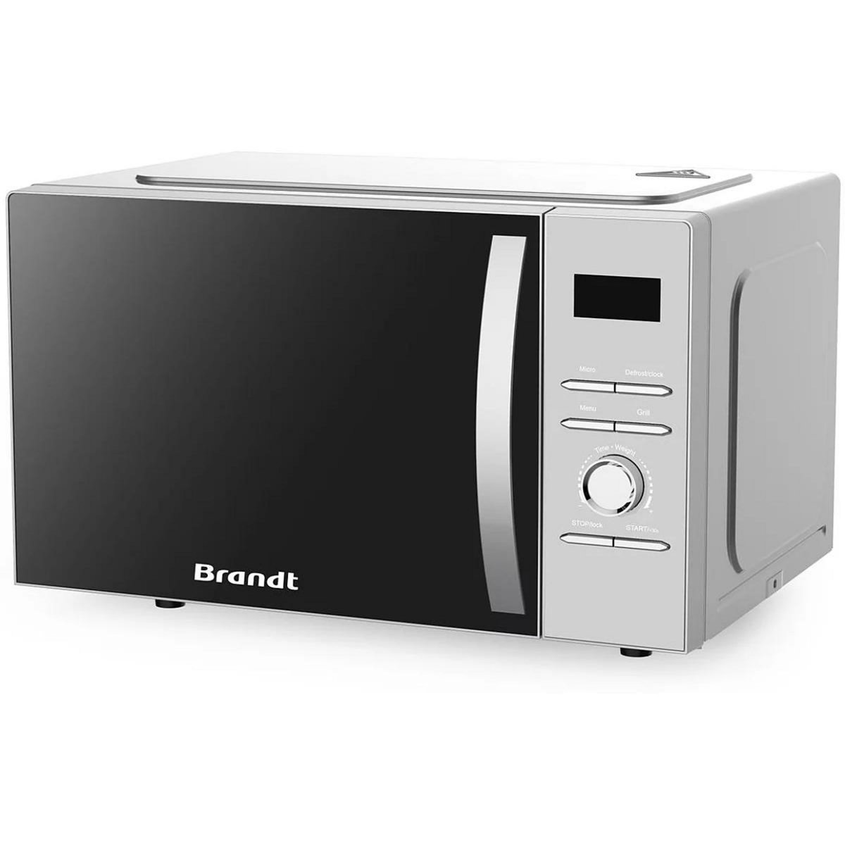 BRANDT Micro-ondes + grill 25l 850w silver - ge2524bgm