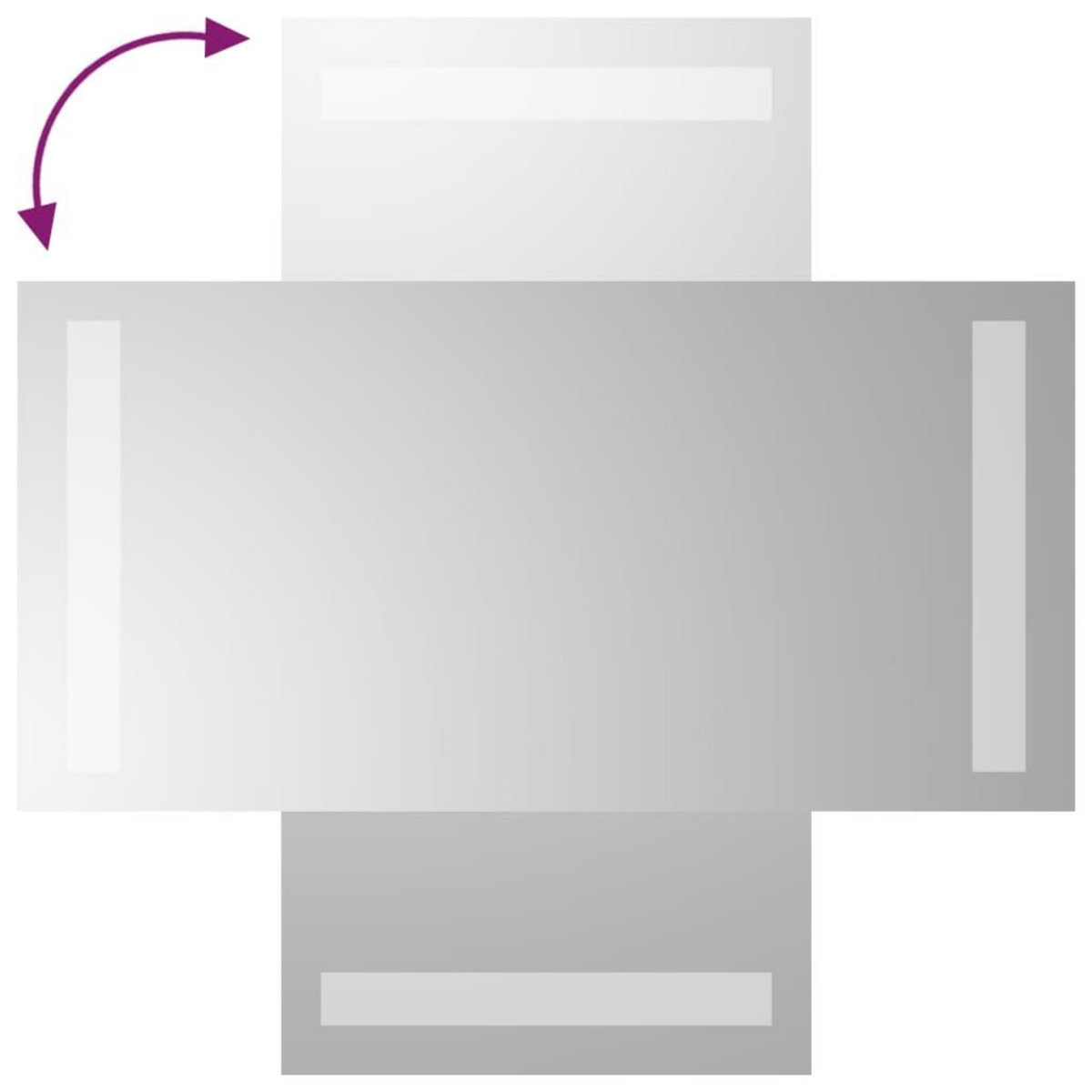 VIDAXL Miroir de salle de bain a LED 20x40 cm