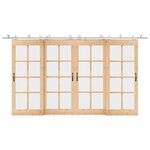 VIDAXL Kit fixation porte coulissante 200 cm Acier inoxydable Argente