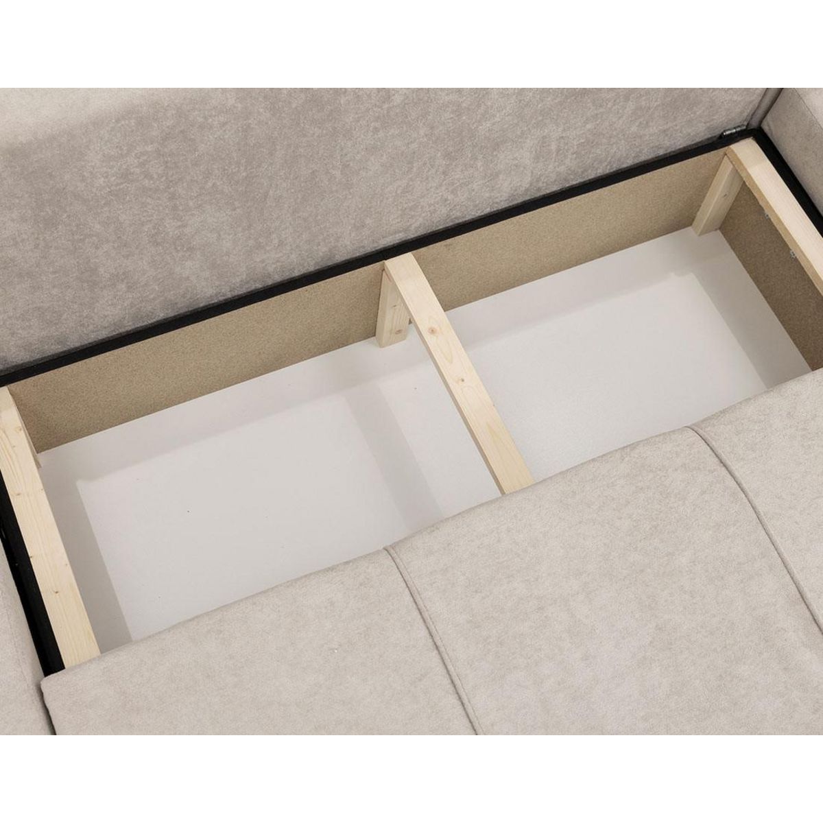 BEST MOBILIER Nicole - canapé panoramique en u 7 places convertible avec coffre en tissu