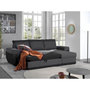 Voir la diapositive 4 : BEST MOBILIER Milan - canapé d'angle réversible - 4 places - convertible avec coffre - en simili et tissu