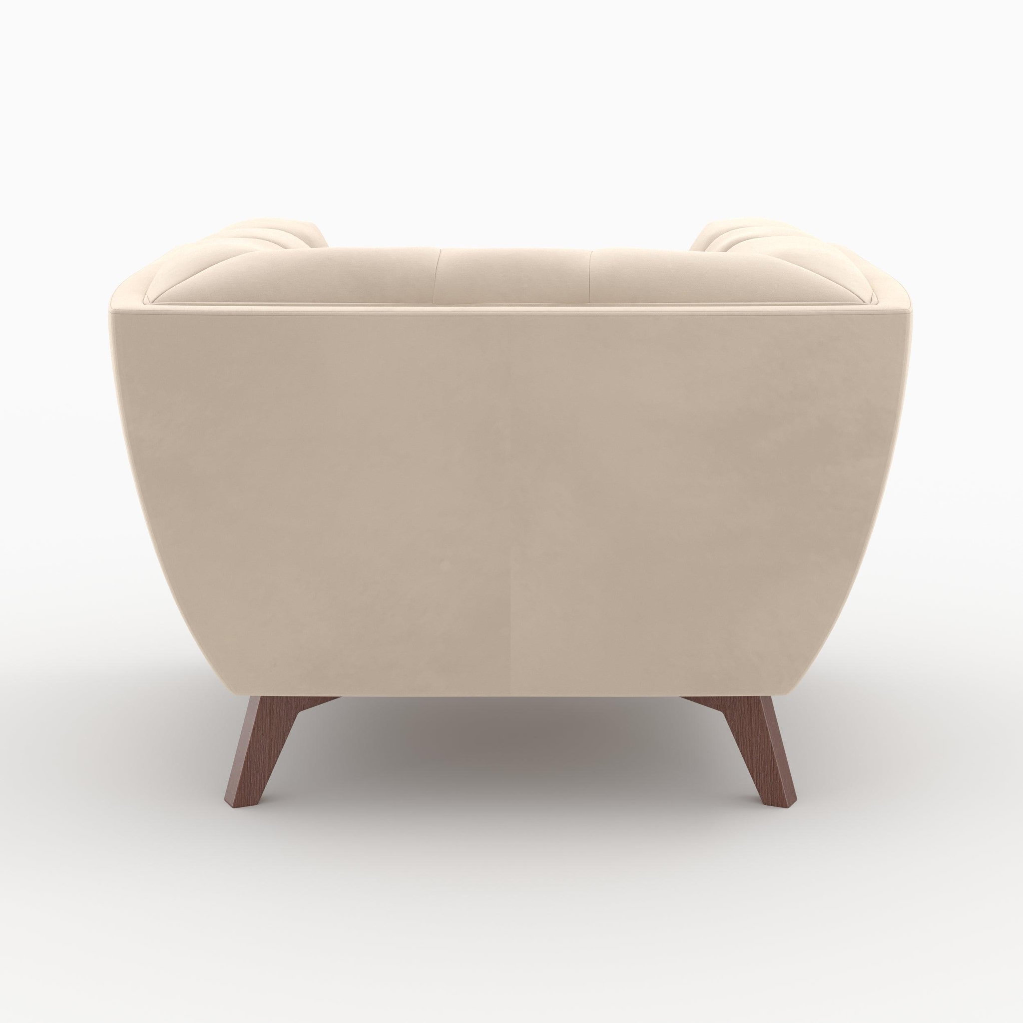 Voir la diapositive 5 : MAISON PAVANE Ensemble canapé et fauteuil en velours beige 4 places-Mona