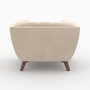 Voir la diapositive 5 : Rendez vous déco Ensemble canapé et fauteuil en velours beige 4 places-Mona