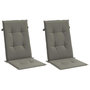 Voir la diapositive 3 : VIDAXL Coussins de chaise a dossier haut lot de 2 gris fonce melange