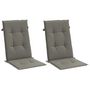 Voir la diapositive 3 : VIDAXL Coussins de chaise a dossier haut lot de 2 gris fonce melange