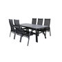 Voir la diapositive 4 : Paris Prix Ensemble Table de Jardin & 6 Chaises  Virya & Copacabana  200cm Noir