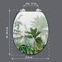 Voir la diapositive 6 : Paris Prix Abattant WC Imprimé Végétal  Vagabonde  45cm Vert