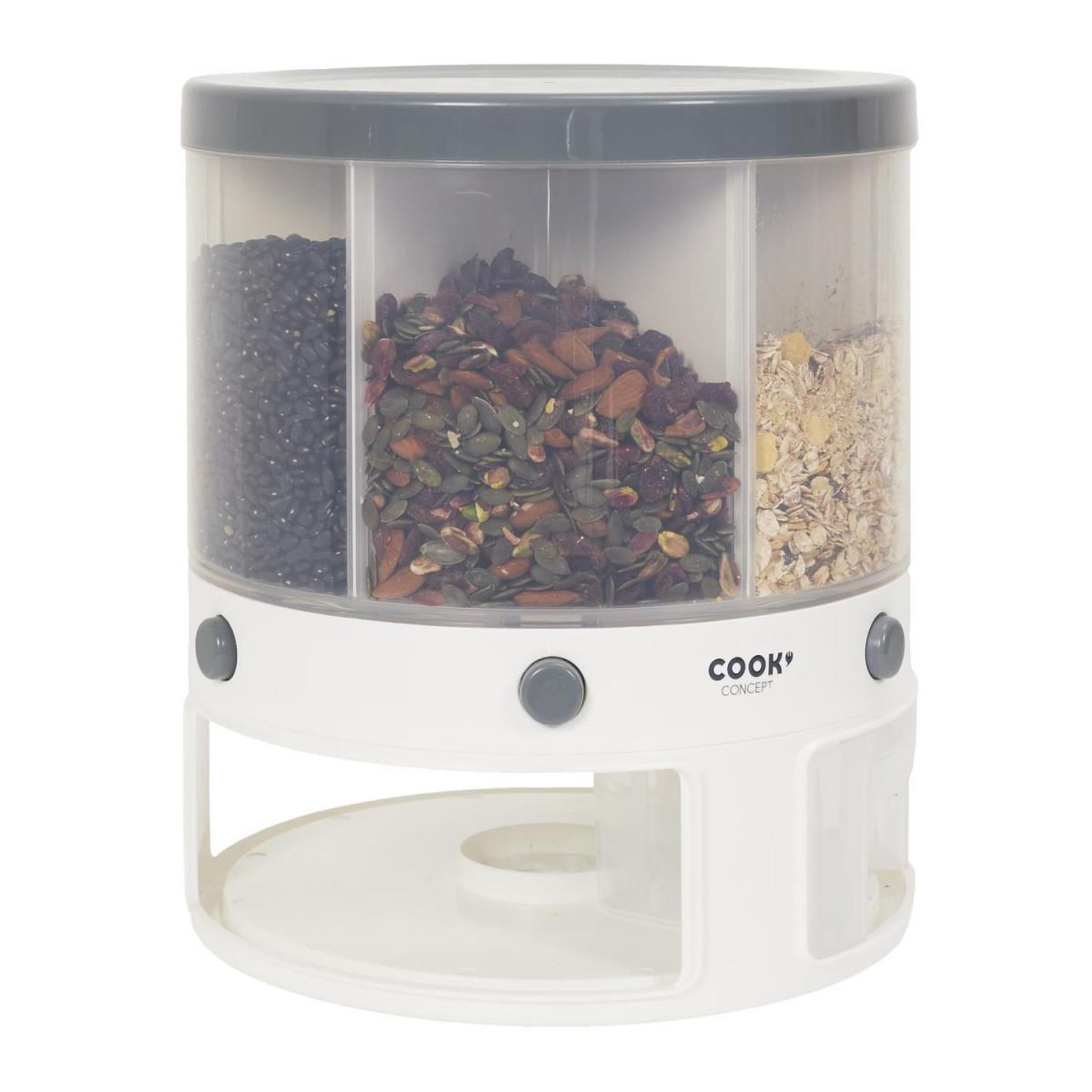COOK CONCEPT Distributeur rotatif  6 compartiments  32cm blanc