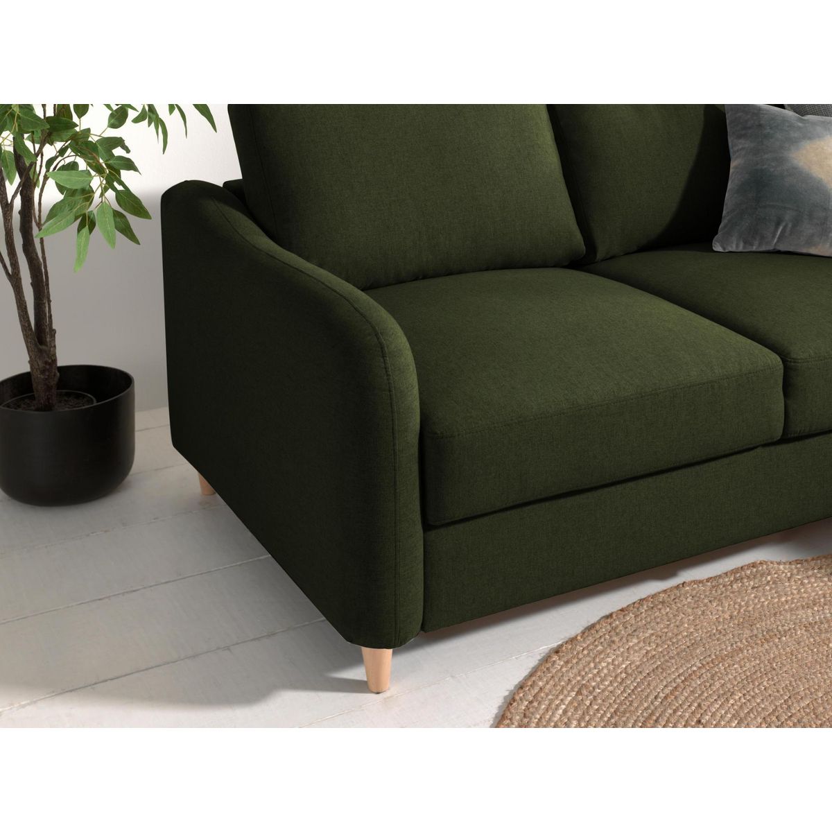 LISA DESIGN Will - canapé d'angle droit - convertible - 5 places - en tissu