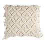 Voir la diapositive 1 : Paris Prix Coussin Déco Macramé  Crush  40x40cm Beige