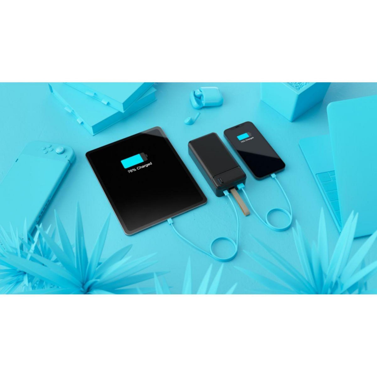 X-moove Batterie externe 30 000 mAh noir travel