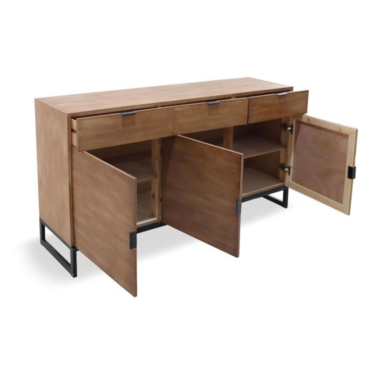 Paris Prix Buffet 3 Portes & 3 Tiroirs  Bolta  150cm Chêne Clair