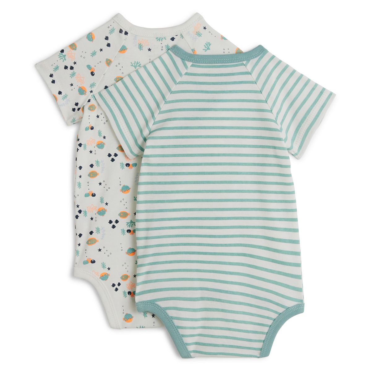 INEXTENSO Lot de 2 body manches courtes bébé  