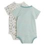 Voir la diapositive 3 : INEXTENSO Lot de 2 body manches courtes bébé  