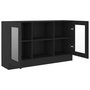 Voir la diapositive 5 : VIDAXL Armoire a vitrine Noir 120x30,5x70 cm Bois d'ingenierie