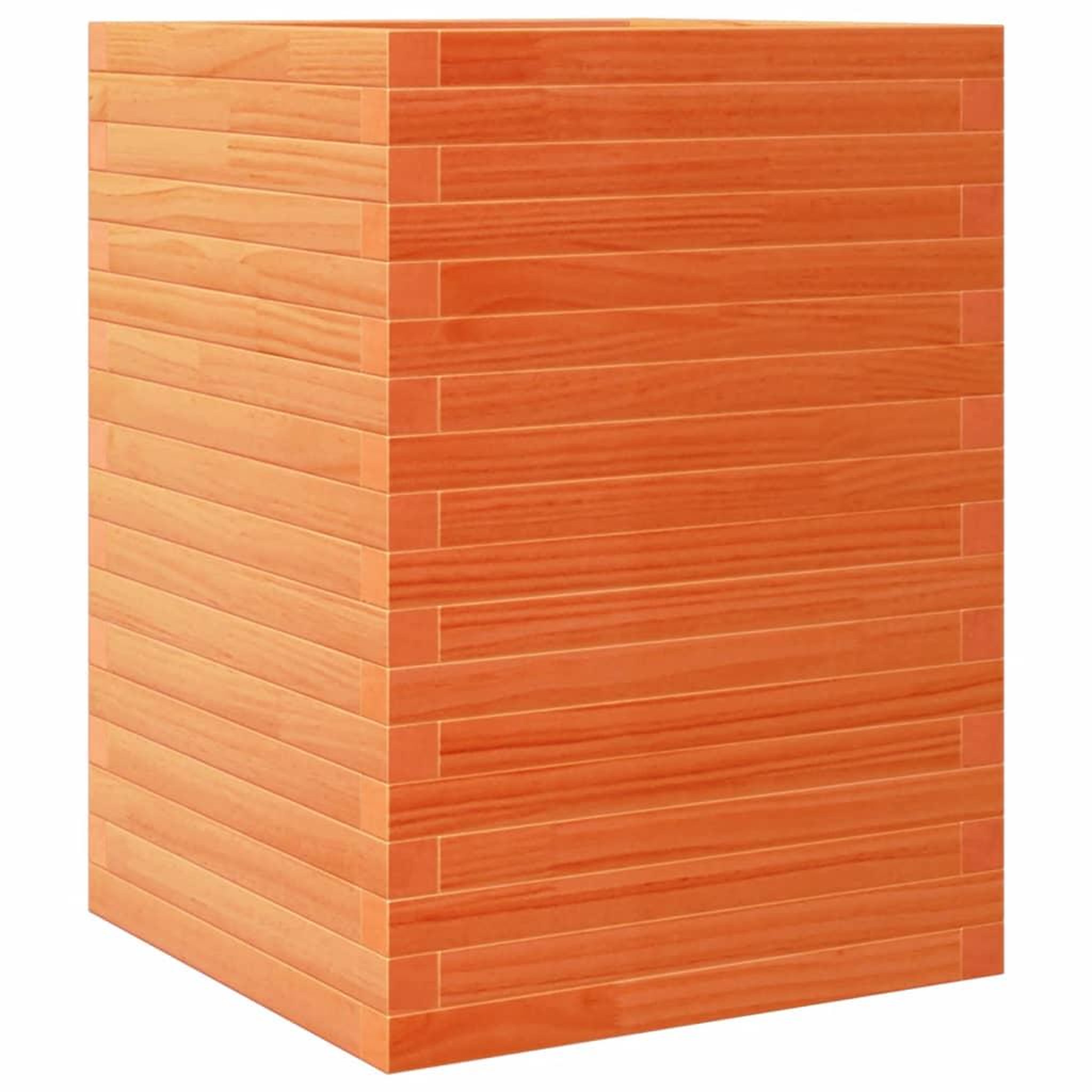 Voir la diapositive 2 : VIDAXL Jardiniere cire marron 50x50x68,5 cm bois de pin massif