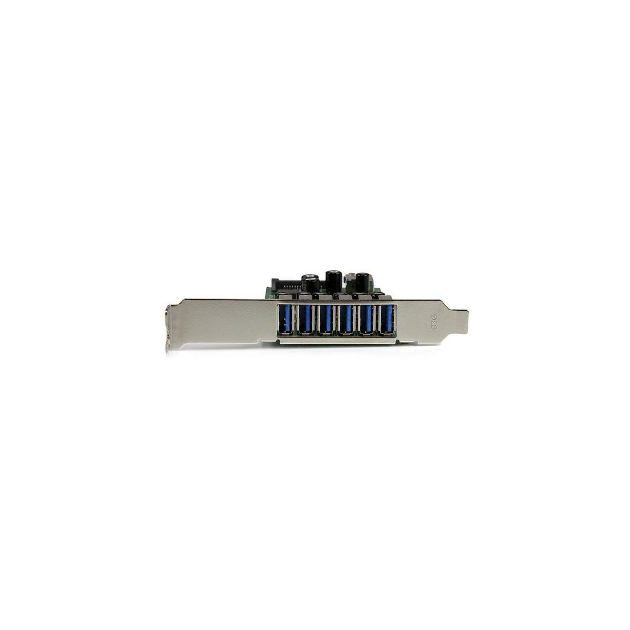 Voir la diapositive 3 : Startech Startech.com carte contrôleur pci express à 7 ports usb 3.0 - 6 externes 1 interne - adaptateur pcie avec alimentation sata