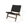 Voir la diapositive 4 : Rendez vous déco Fauteuil de jardin en teck et sangles en tissu noir - Tao