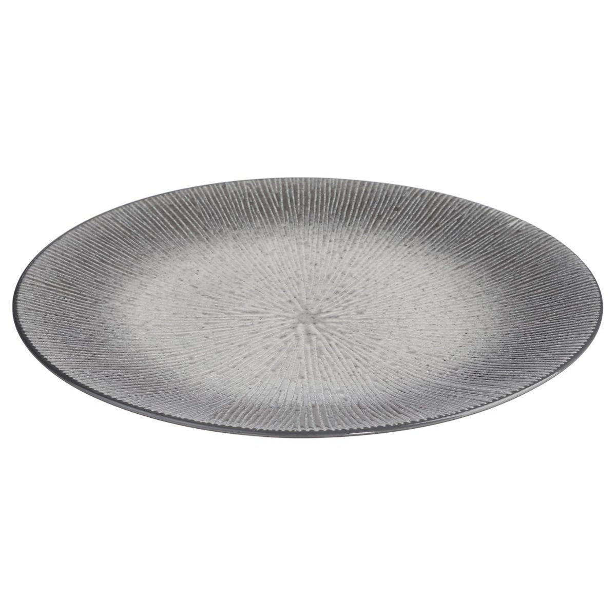 SECRET DE GOURMET Lot de 6 Assiettes Plates  Atelier  27cm Gris