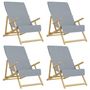 Voir la diapositive 2 : VIDAXL Serviettes de plage 4 pcs gris 60x135 cm tissu 400 GSM