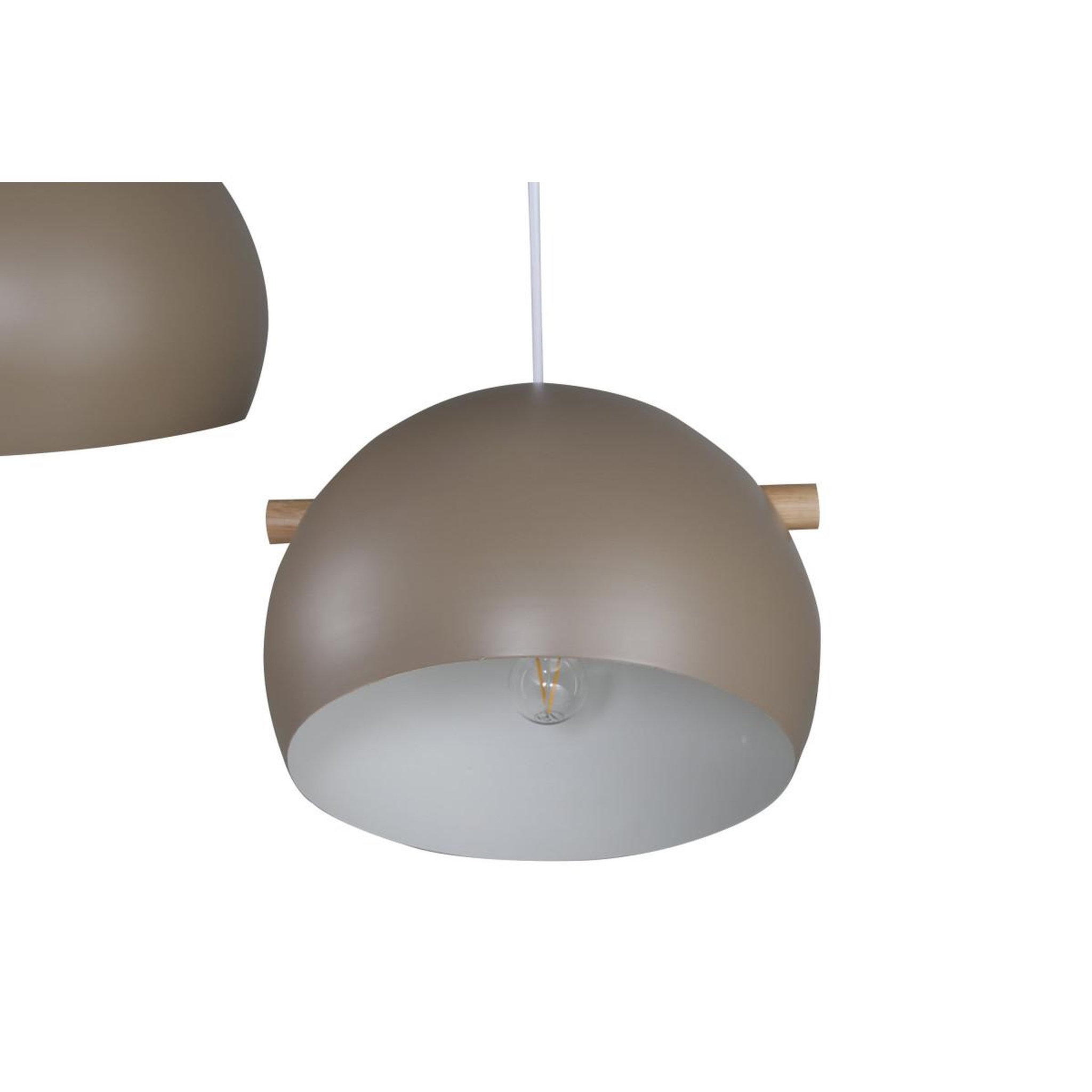 Voir la diapositive 3 : Paris Prix Lampe suspension design 3 lampes  tubbie  73cm marron