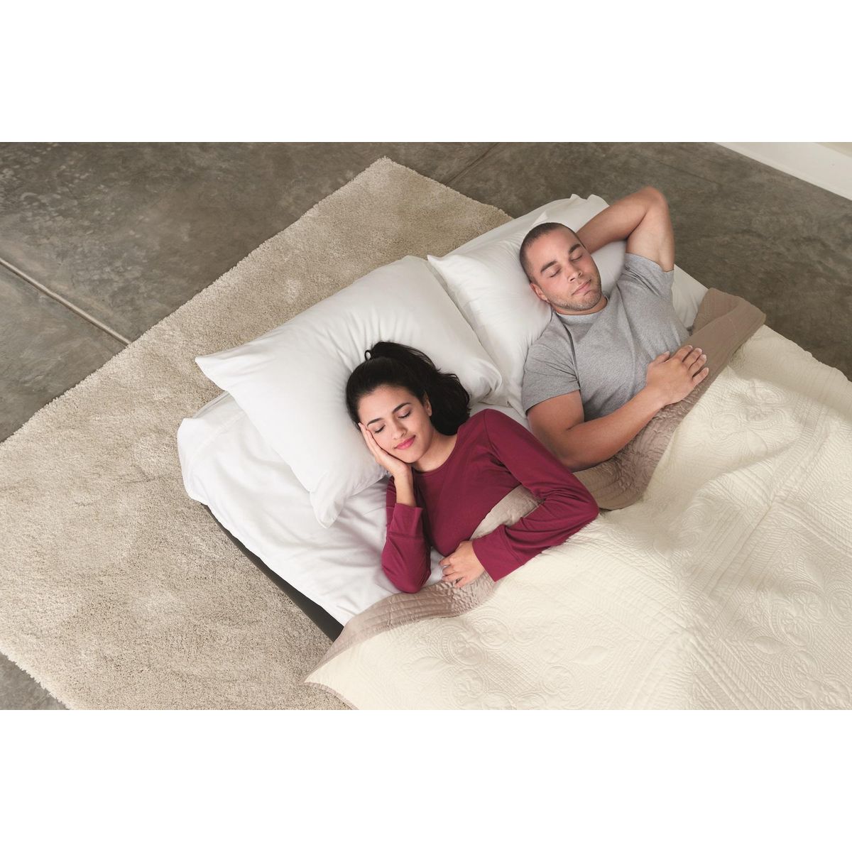 BESTWAY Matelas gonflable 2 personnes - 203 x 152 x 30 cm - pompe électrique intégrée